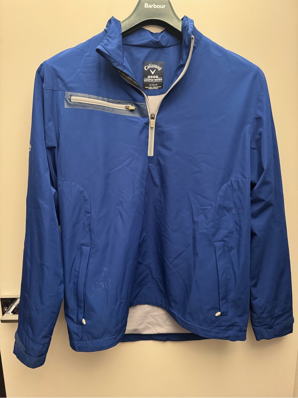 Callaway Royal Blue Men's Quarter-Zip Windbreaker